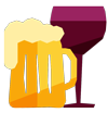 Beer and wine graphic